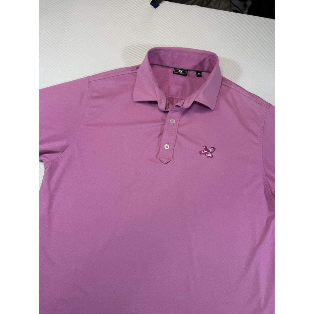 FootJoy Golf Polo Shirt Pink Stretch Performance Mens M Short Sleeve